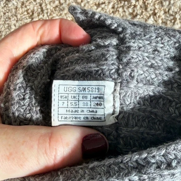 UGG Gray Knit Boots - Picture 9 of 9